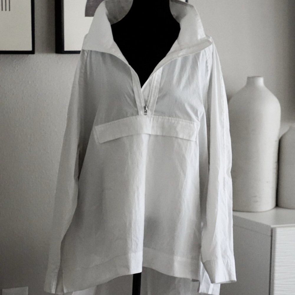 Athleta Women's White Quarter-Zip Jacket